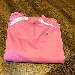 Mizuno Pink and White Athletic Women’s Pullover size M